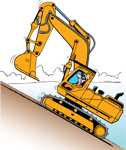 Uphill excavator