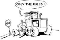 Grader obey rules