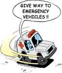 Give way to emergency vehicles