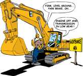 Firm, level ground excavator
