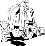 Walkaround backhoe boom sq