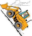 Up hill front end loader