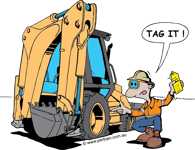 Tag it backhoe