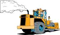 Tyre dozer white smoke