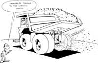 Transfers torque haul truck