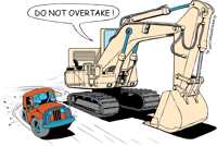 Do not overtake 994 excavator