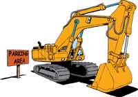 Parking area excavator