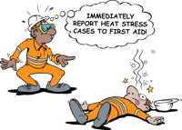 Immediately report heat stress