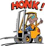 One honk forklift