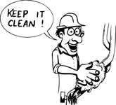 Keep it clean rubbing