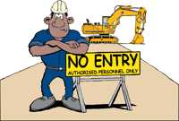No entry excavator