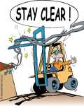 Stay clear forklift