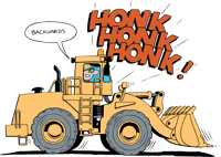 Three honks front end loader