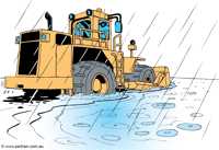 In water tyre dozer