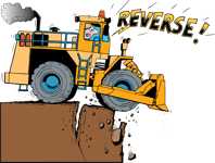 Reverse tyre dozer