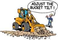 Adjust the bucket tilt front end loader