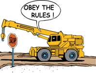 Obey the rules p&h crane