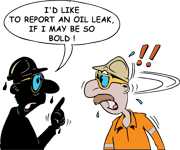 Report oil leak