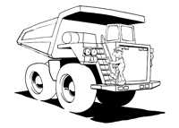 Mount haul truck