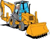 Raising bucket backhoe