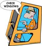 Cabin external check windows