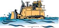 Dozer deep water