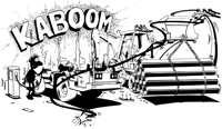 Backhoe crane incident