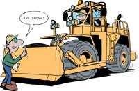 Go slow tyre dozer