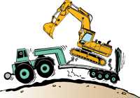 Excavator rough low loader