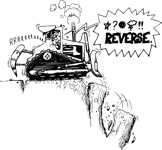 Dozer near edge - reverse