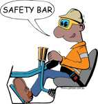 Safety bar on bobcat