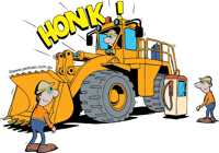 Honk then start front end loader