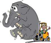 Forklift elephant