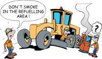 Don't smoke in the refuelling