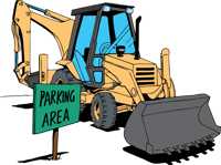 Parking spot backhoe