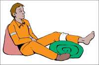 Elevate injured leg