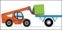 Telehandler load vehicle