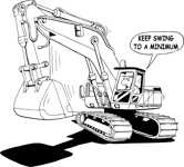 Keep swing excavator