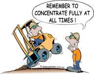 Remember to concentrate forklift