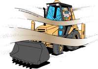 Dusty conditions backhoe
