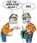 Use the grease gun ug