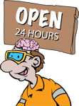 Open 24 hours