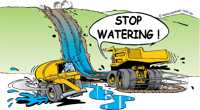 Stop watering water truck 773b