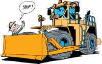 Stop tyre dozer