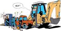 Help for accident backhoe