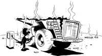 Fuel explosion on haul truck (1)