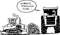 Wrong machine type - dozer