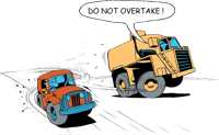 Do not overtake 773 water truck