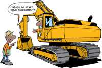 Excavator start assessment