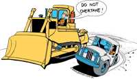 Do not overtake dozer (generic)